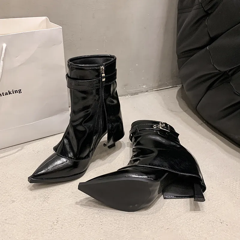 AFJI Ankle Boots Women's Black/White-2