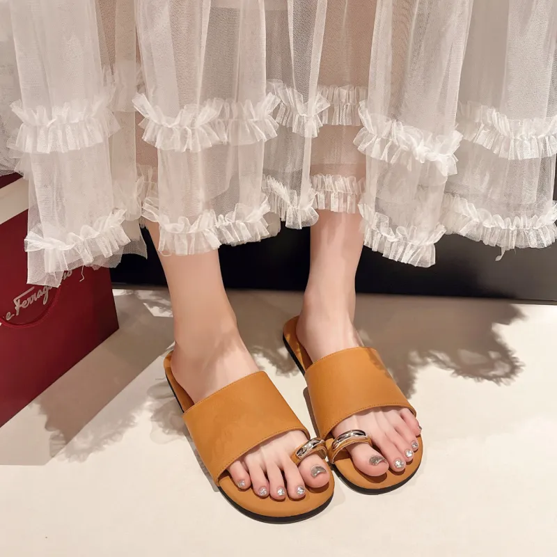 AFJI Rubber Sole Abrasion Resistant Slide Slippers Women's-21