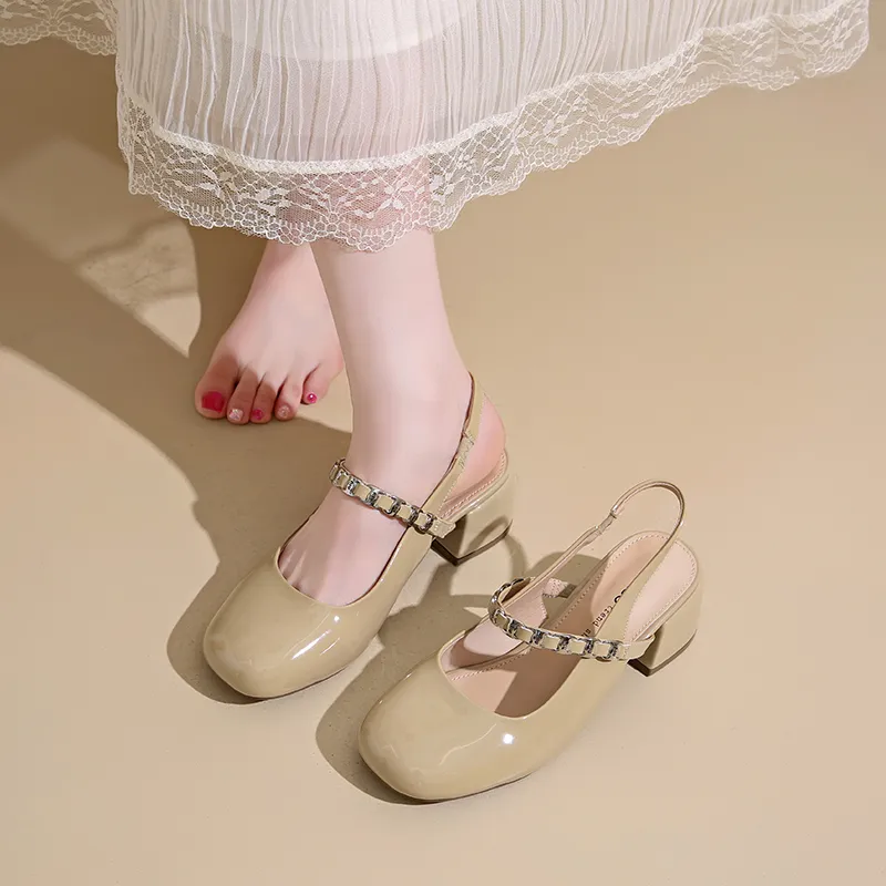 AFJI High Heels Women's Beige/Nude/Black/Yellow-2