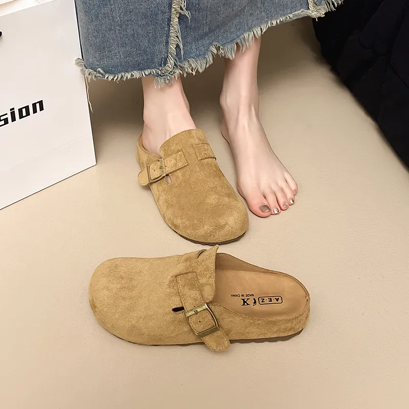 AFJI Rubber Sole Odor Resistant Closed Toe Slippers Women's-7