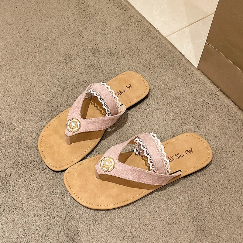 AFJI Rubber Sole Abrasion Resistant Flip Flops Women's-17