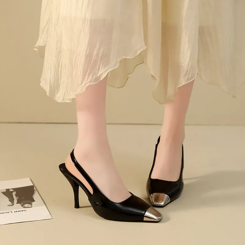 AFJI Slim Heel High Heels Women's Black-1