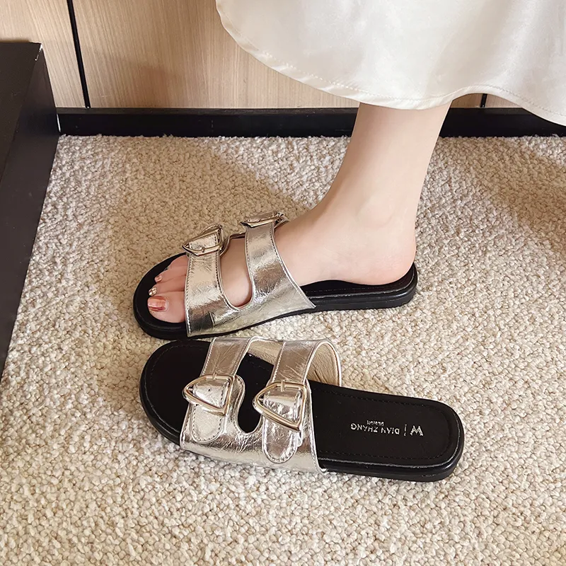 AFJI Rubber Sole Abrasion Resistant Slide Slippers Women's-12