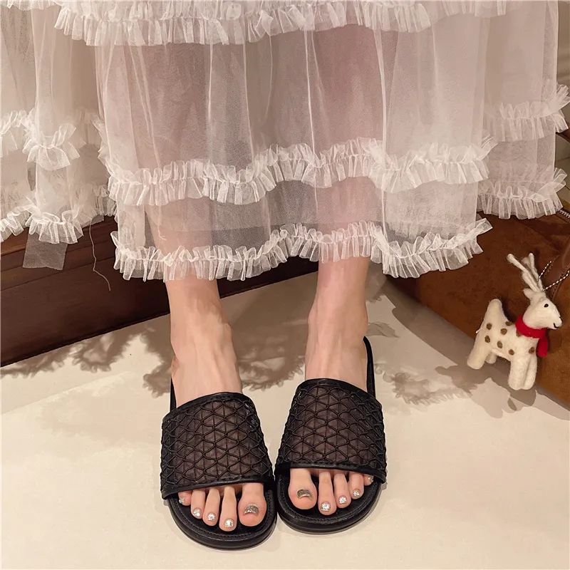 AFJI Rubber Sole Abrasion Resistant Slide Slippers Women's-10