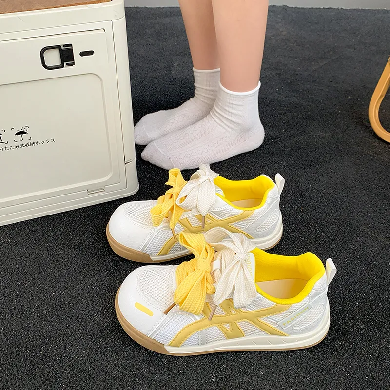 AFJI Casual Shoes Women's Low Top Yellow/Beige/Blue/Purple-2
