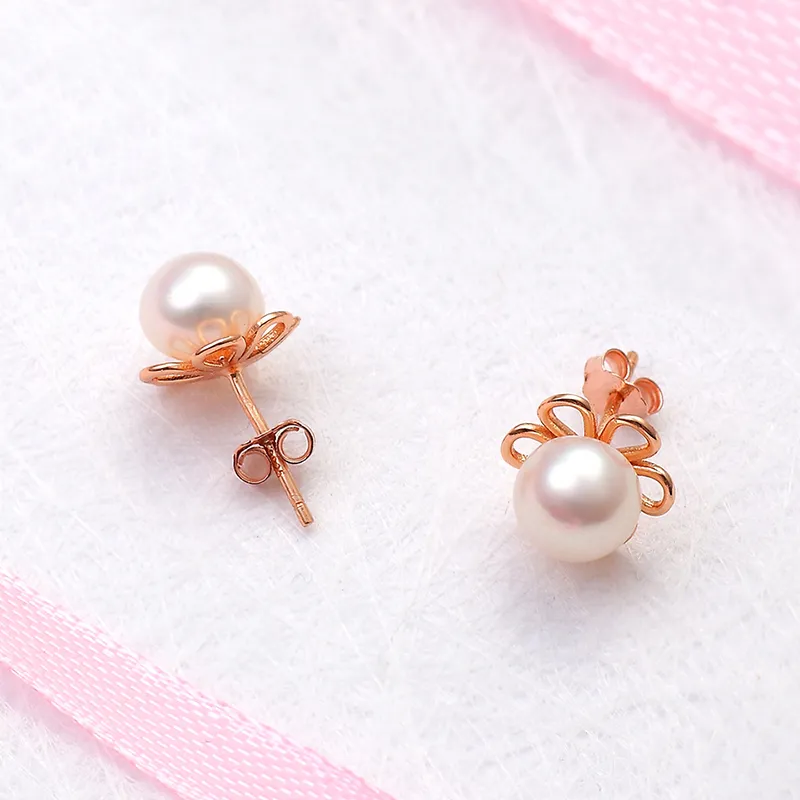 KING SIZE JEWELRY Freshwater Pearl Stud Earrings Women's-3