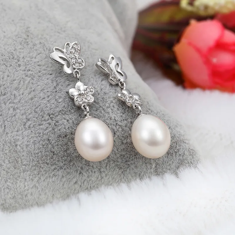 KING SIZE JEWELRY Freshwater Pearl Earrings Women's White-5
