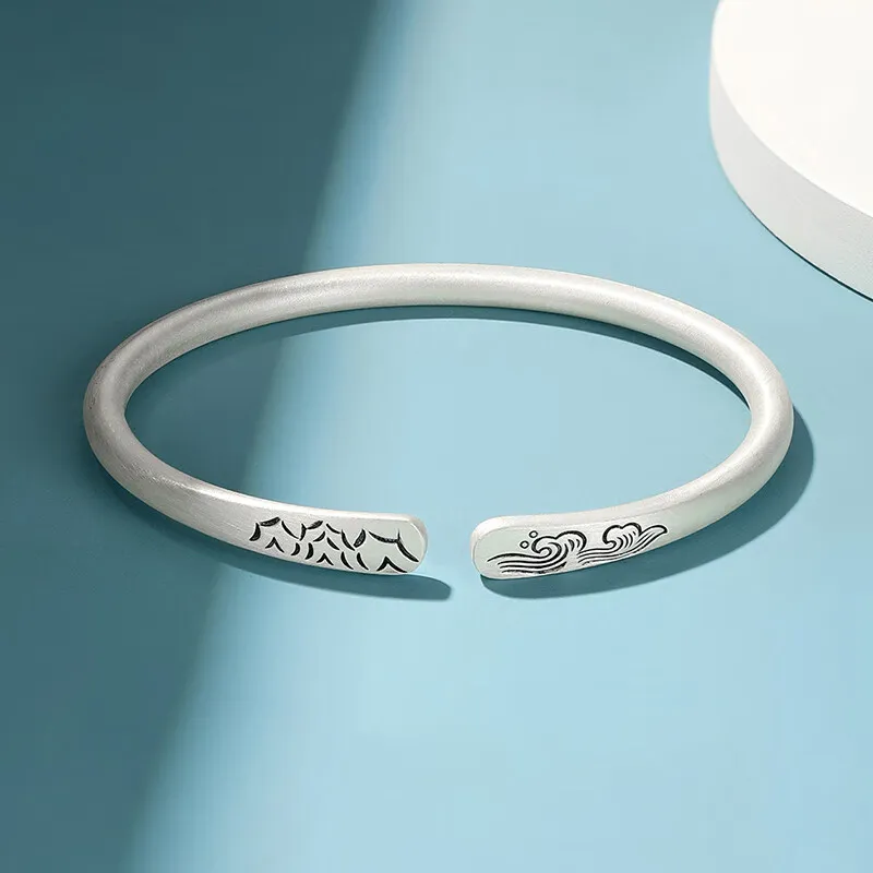KING SIZE JEWELRY 999 Fine Silver Bangles Women's-10