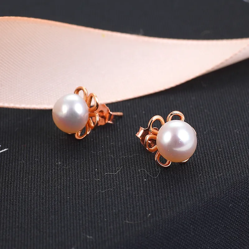 KING SIZE JEWELRY Freshwater Pearl Stud Earrings Women's-1