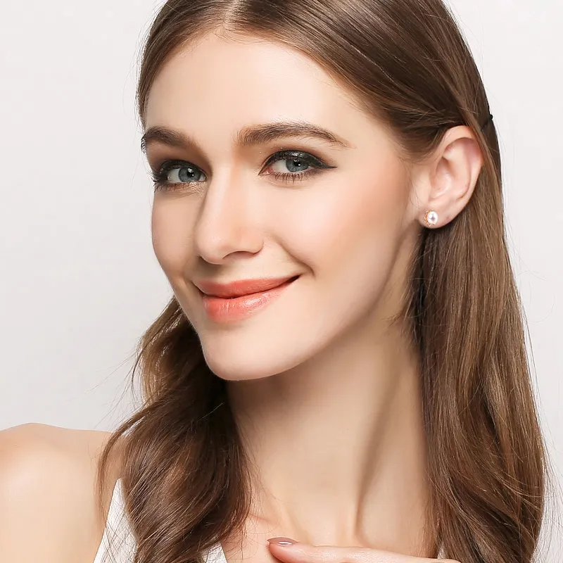 KING SIZE JEWELRY Freshwater Pearl Stud Earrings Women's-5