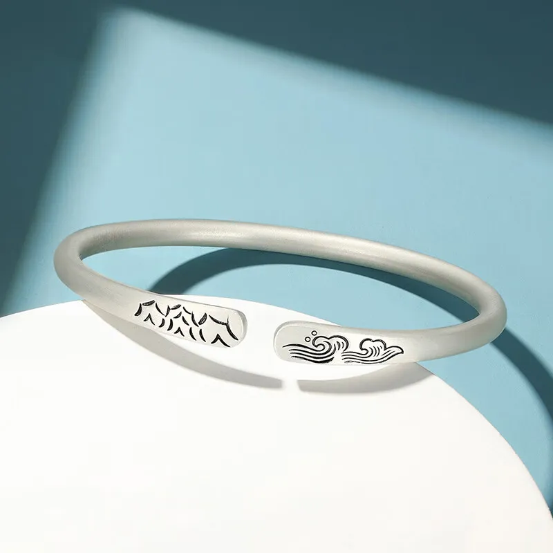 KING SIZE JEWELRY 999 Fine Silver Bangles Women's-9