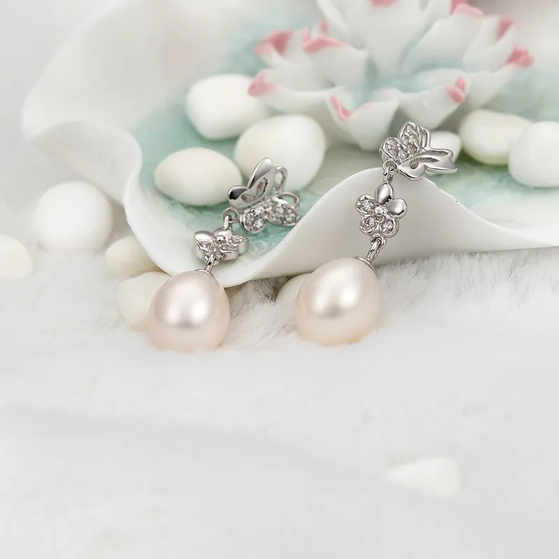 KING SIZE JEWELRY Freshwater Pearl Earrings Women's White-3