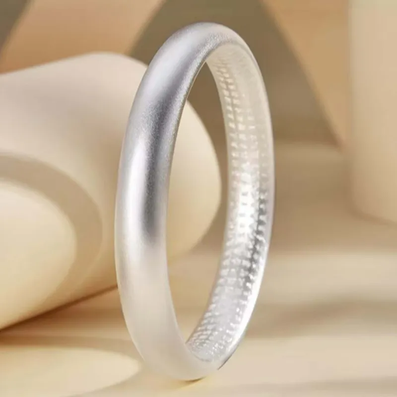 Silver Trim 999 Fine Silver Sterling Silver Bracelets Unisex-3