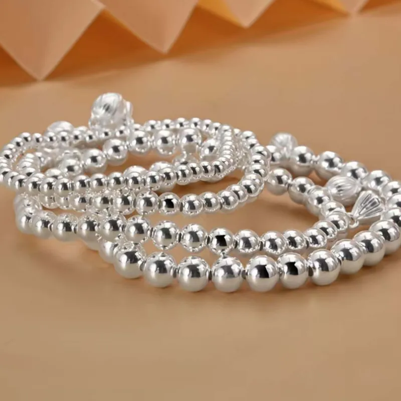 Silver Trim 999 Fine Silver Bracelets Women's-2