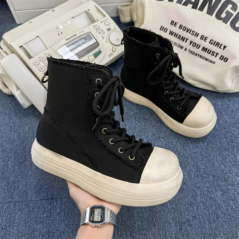 Journey Of Inspiration Wear Resistant Height Increasing Cushioning High Top Canvas Shoes Men's-7