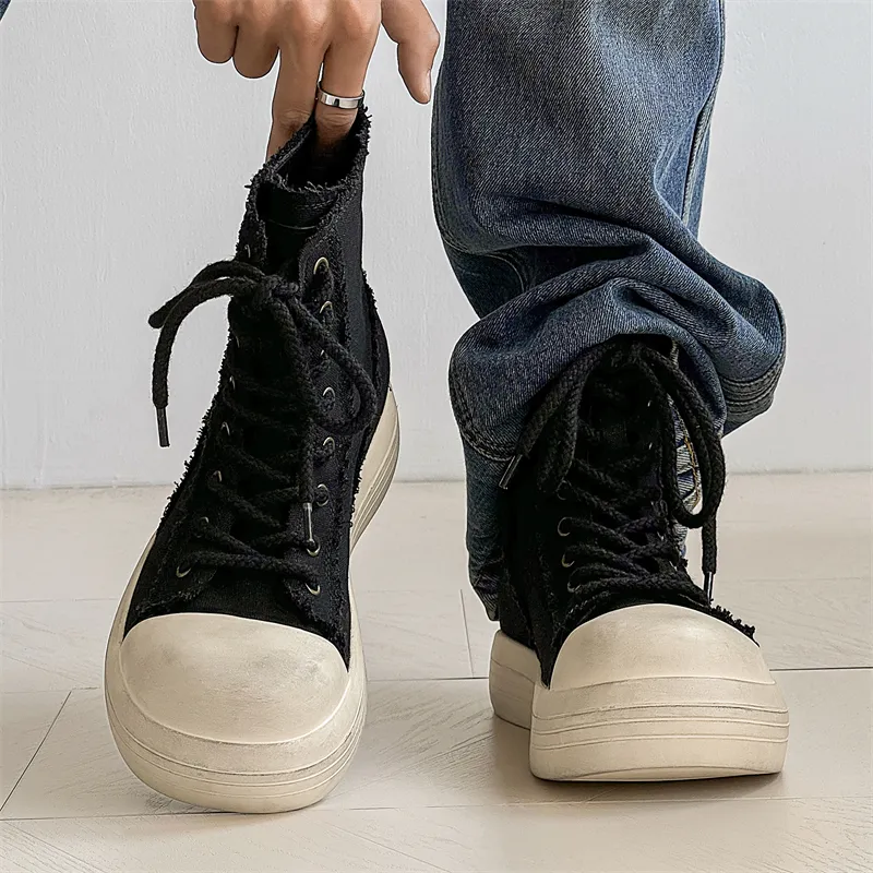 Journey Of Inspiration Wear Resistant Height Increasing Cushioning High Top Canvas Shoes Men's-1