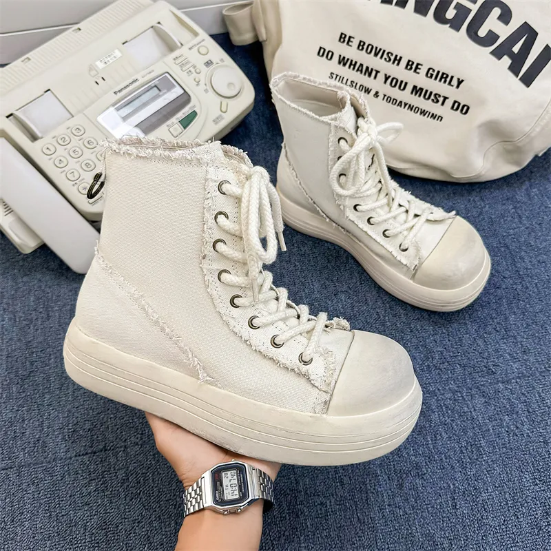 Journey Of Inspiration Wear Resistant Height Increasing Cushioning High Top Canvas Shoes Men's-12