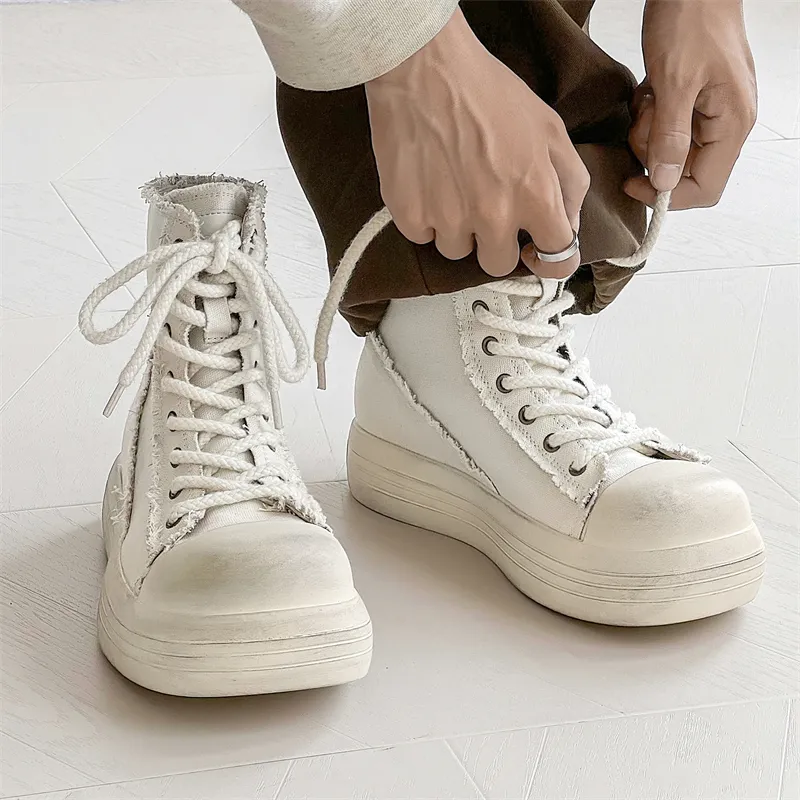 Journey Of Inspiration Wear Resistant Height Increasing Cushioning High Top Canvas Shoes Men's-13