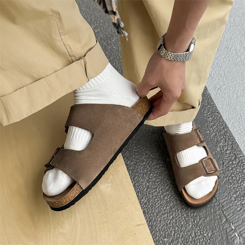 Journey Of Inspiration Cork Sole Abrasion Resistant Slide Slippers Men's-19
