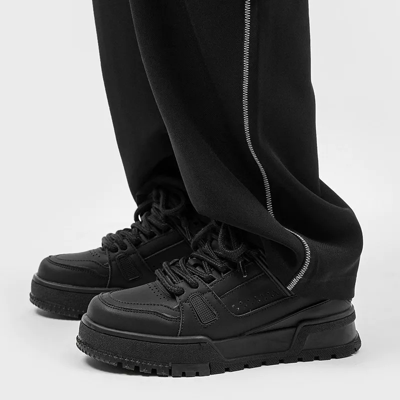 Journey Of Inspiration Height Increasing Low-Top Skateboard Shoes Men's Black-5