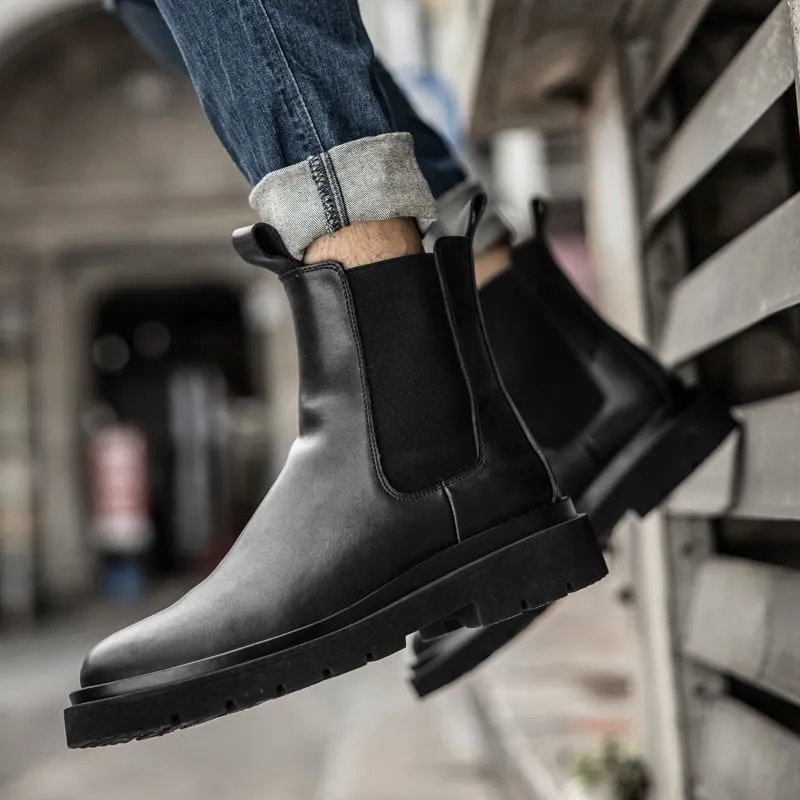 Journey Of Inspiration Short Chelsea Boots Men's Black-4