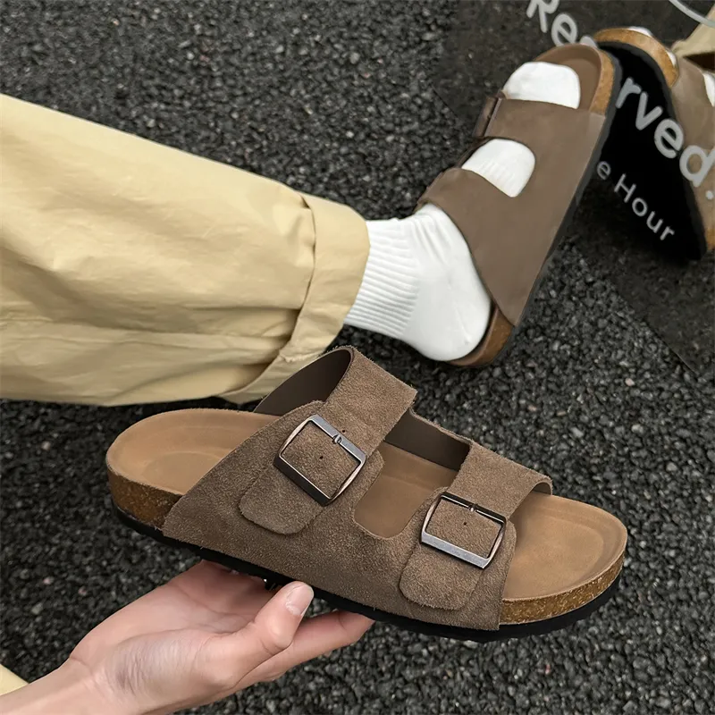 Journey Of Inspiration Cork Sole Abrasion Resistant Slide Slippers Men's-18