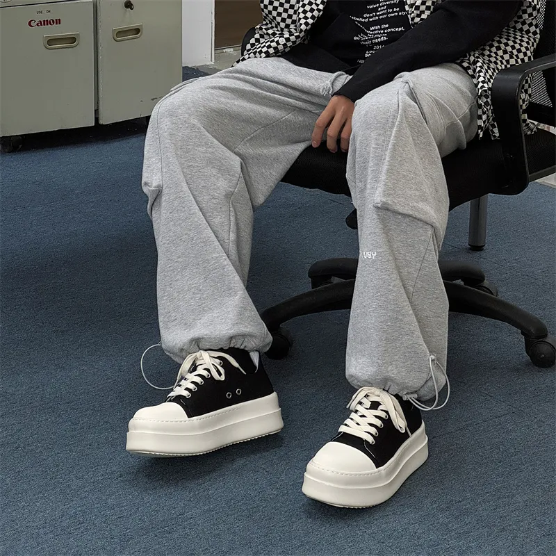Journey Of Inspiration Abrasion Resistant Breathable Low Top Skateboard Shoes Men's Black-5