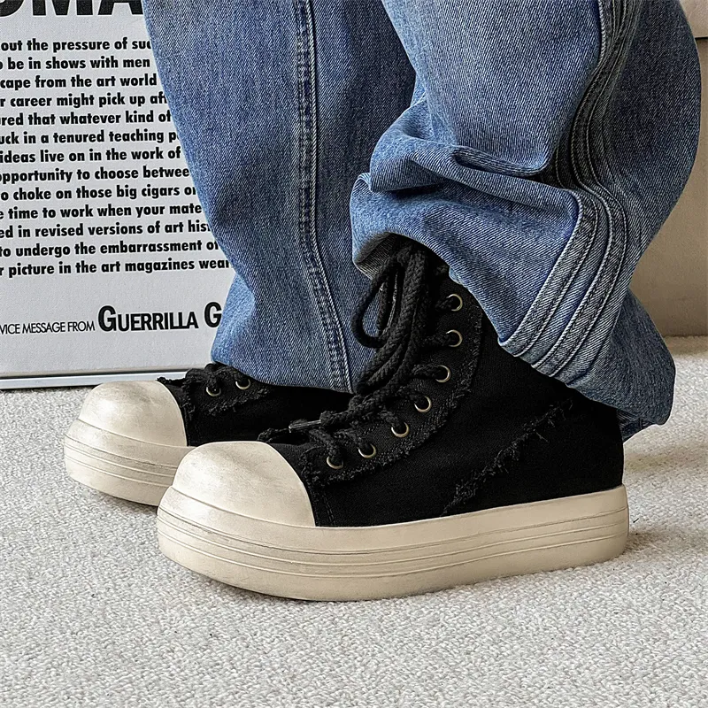 Journey Of Inspiration Wear Resistant Height Increasing Cushioning High Top Canvas Shoes Men's-3