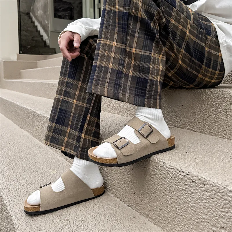 Journey Of Inspiration Cork Sole Abrasion Resistant Slide Slippers Men's-6
