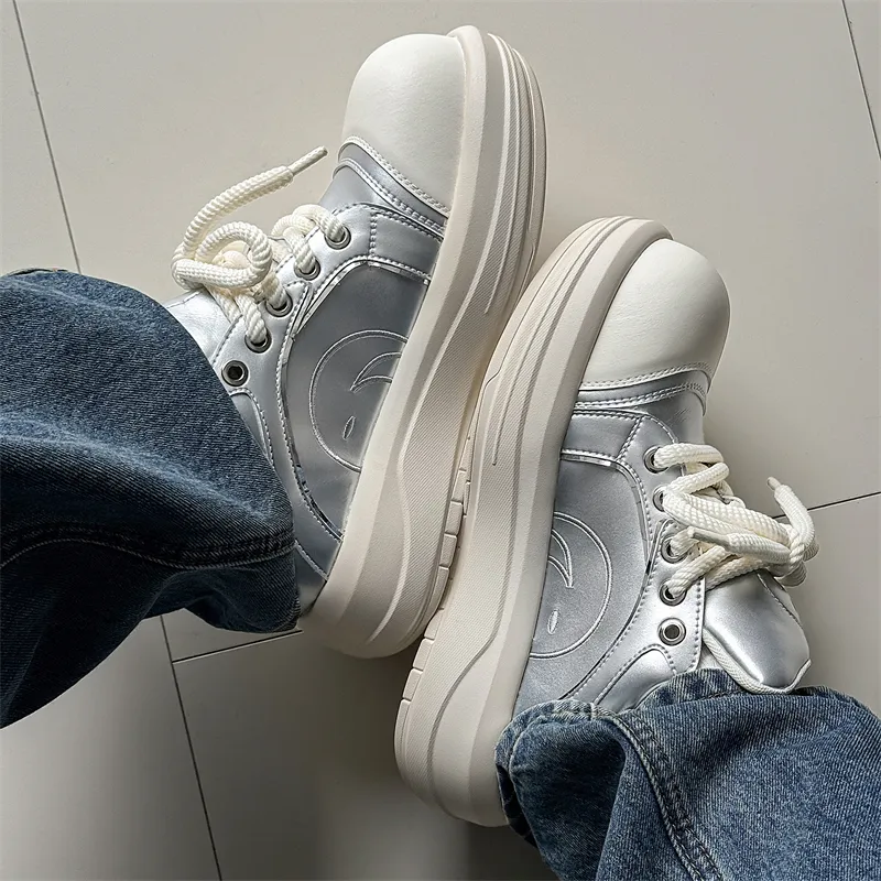 Journey Of Inspiration Abrasion Resistant Breathable Low Top Skateboard Shoes Men's Silver-3