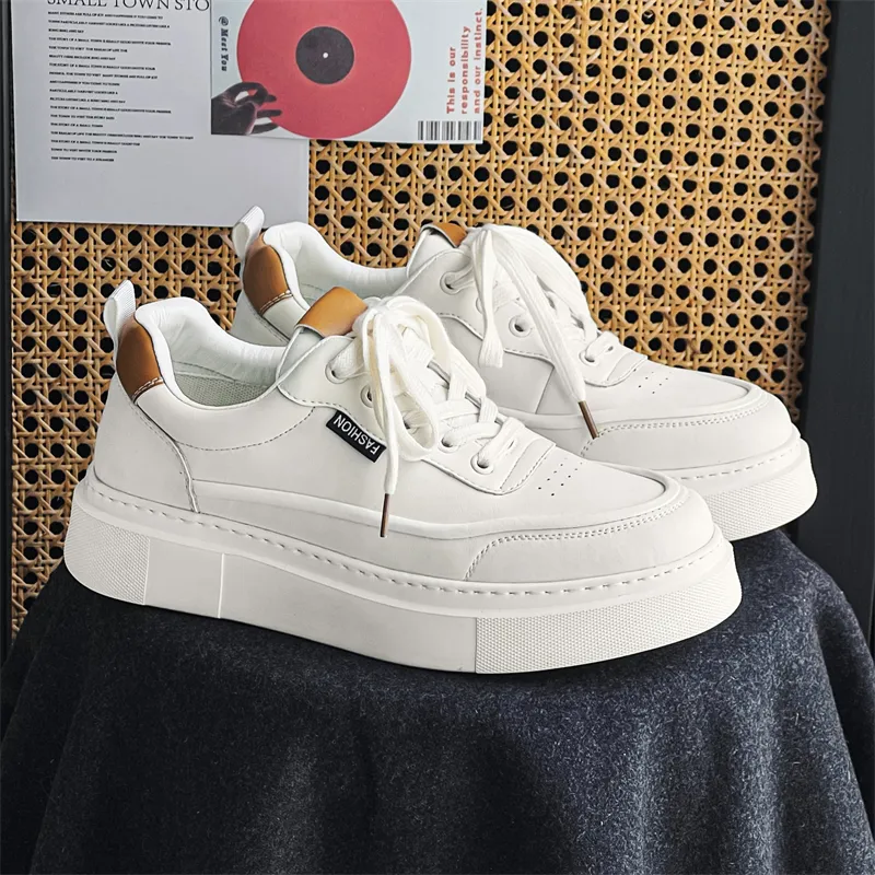 Journey Of Inspiration Breathable Low-Top Skateboard Shoes Men's White-7