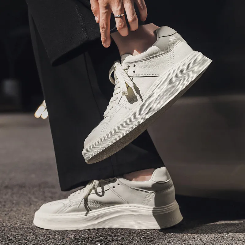 Journey Of Inspiration Durable Breathable Low Top Skateboard Shoes Men's White-7