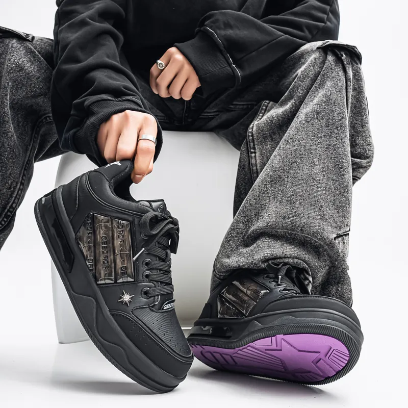 Journey Of Inspiration Durable Breathable Low Top Skateboard Shoes Men's-11