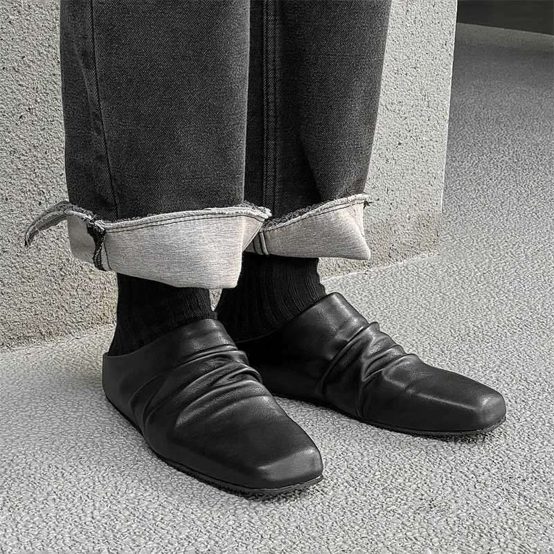 Journey Of Inspiration Slip Resistant Wrap toe Slippers Men's Black-4
