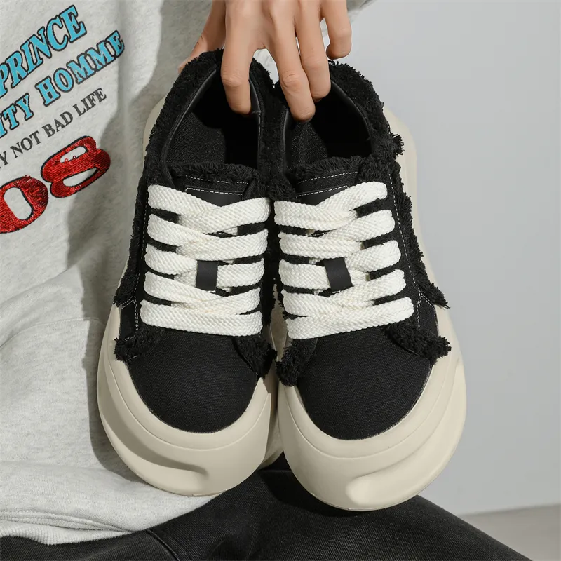 Journey Of Inspiration Abrasion Resistant Breathable Low Top Skateboard Shoes Men's Black-1