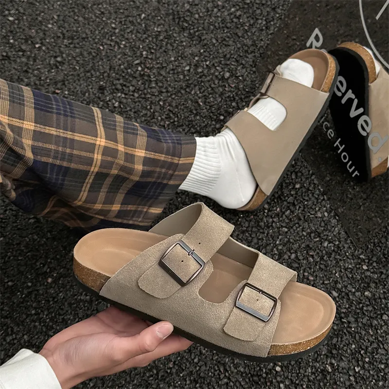 Journey Of Inspiration Cork Sole Abrasion Resistant Slide Slippers Men's-2