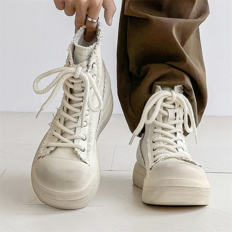 Journey Of Inspiration Wear Resistant Height Increasing Cushioning High Top Canvas Shoes Men's-9