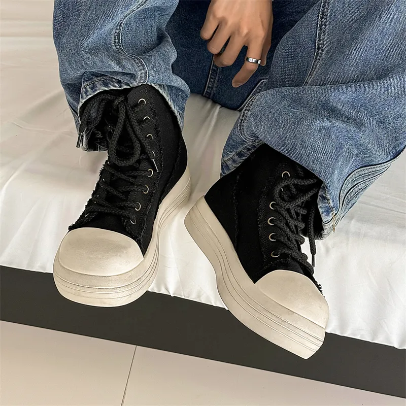 Journey Of Inspiration Wear Resistant Height Increasing Cushioning High Top Canvas Shoes Men's-6