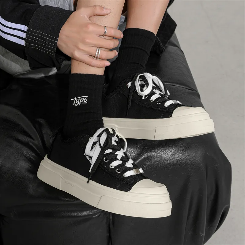 Journey Of Inspiration Slip Resistant, Abrasion Resistant, Breathable, Lightweight Low Top Canvas Shoes Unisex Black-4