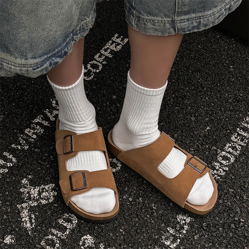 Journey Of Inspiration Cork Sole Abrasion Resistant Slide Slippers Men's-15