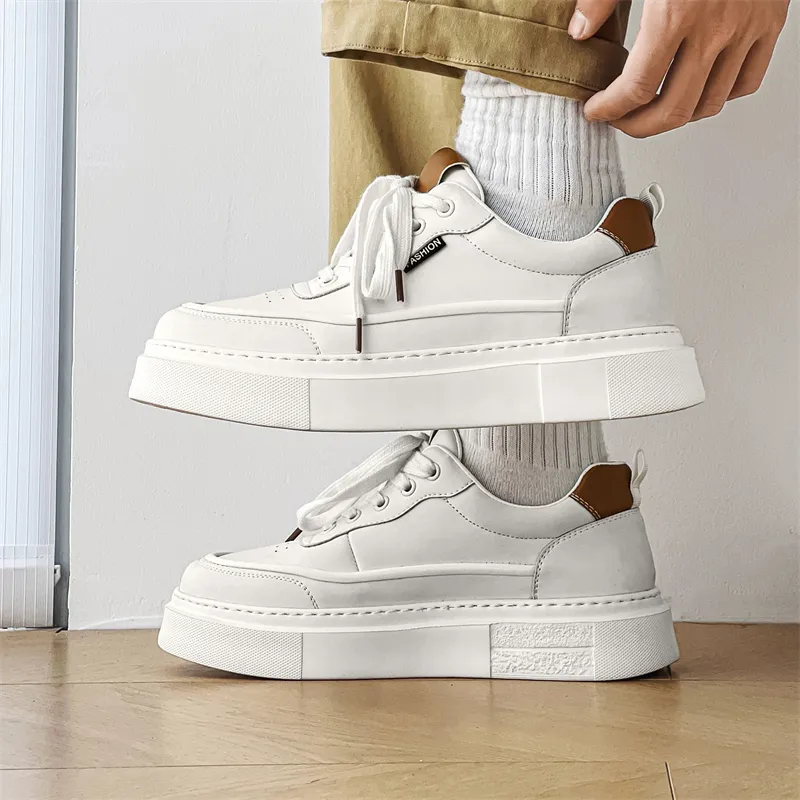 Journey Of Inspiration Breathable Low-Top Skateboard Shoes Men's White-5
