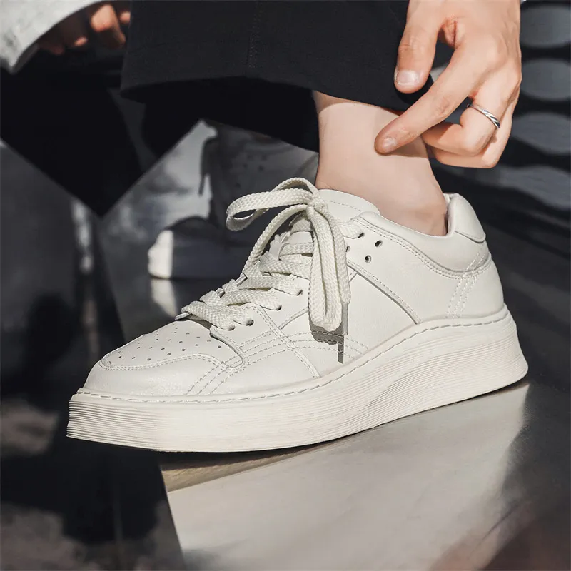 Journey Of Inspiration Durable Breathable Low Top Skateboard Shoes Men's White-3