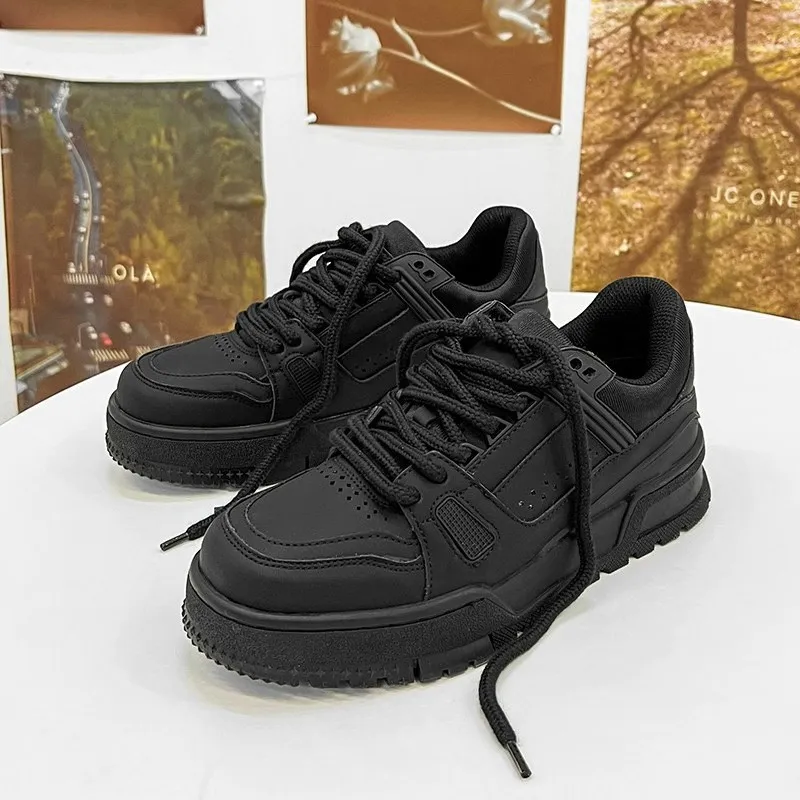 Journey Of Inspiration Height Increasing Low-Top Skateboard Shoes Men's Black-2