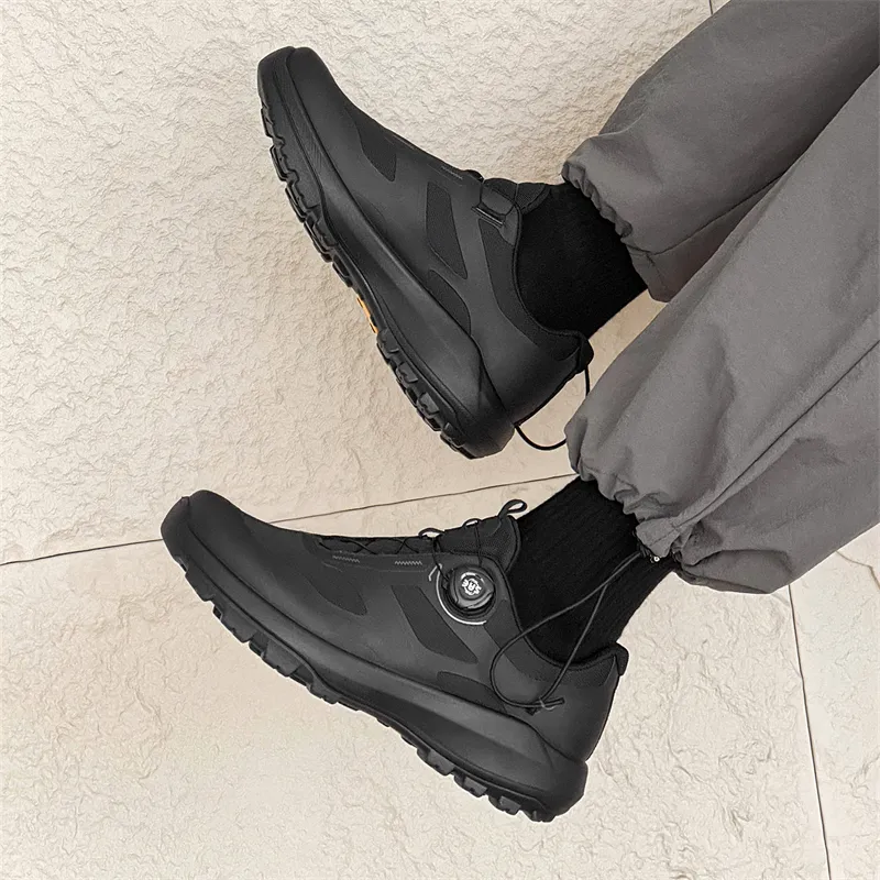 Journey Of Inspiration Slip Resistant, Abrasion Resistant, Breathable Low Top Casual Shoes Men's Black-1