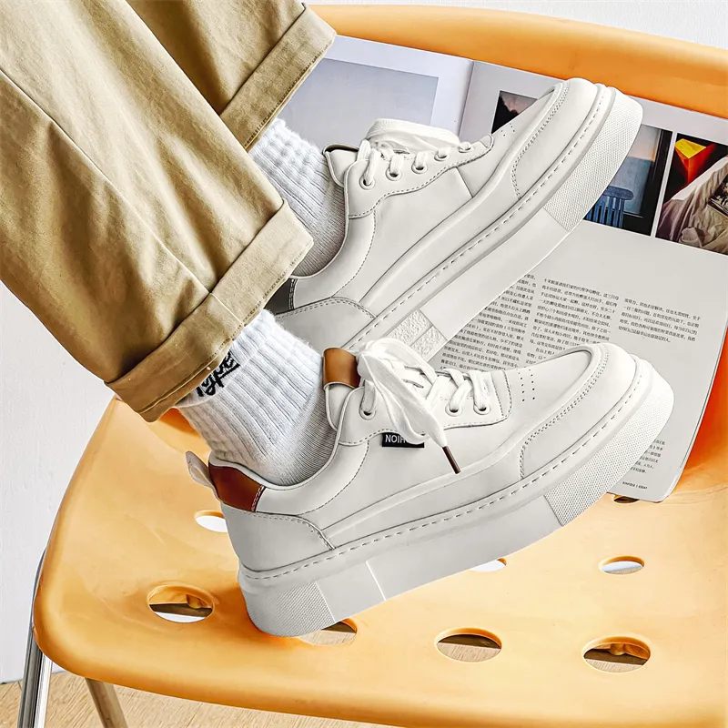 Journey Of Inspiration Breathable Low-Top Skateboard Shoes Men's White-4
