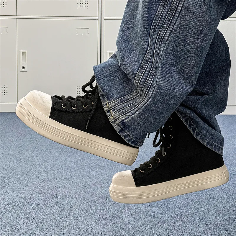 Journey Of Inspiration Wear Resistant Height Increasing Cushioning High Top Canvas Shoes Men's-5