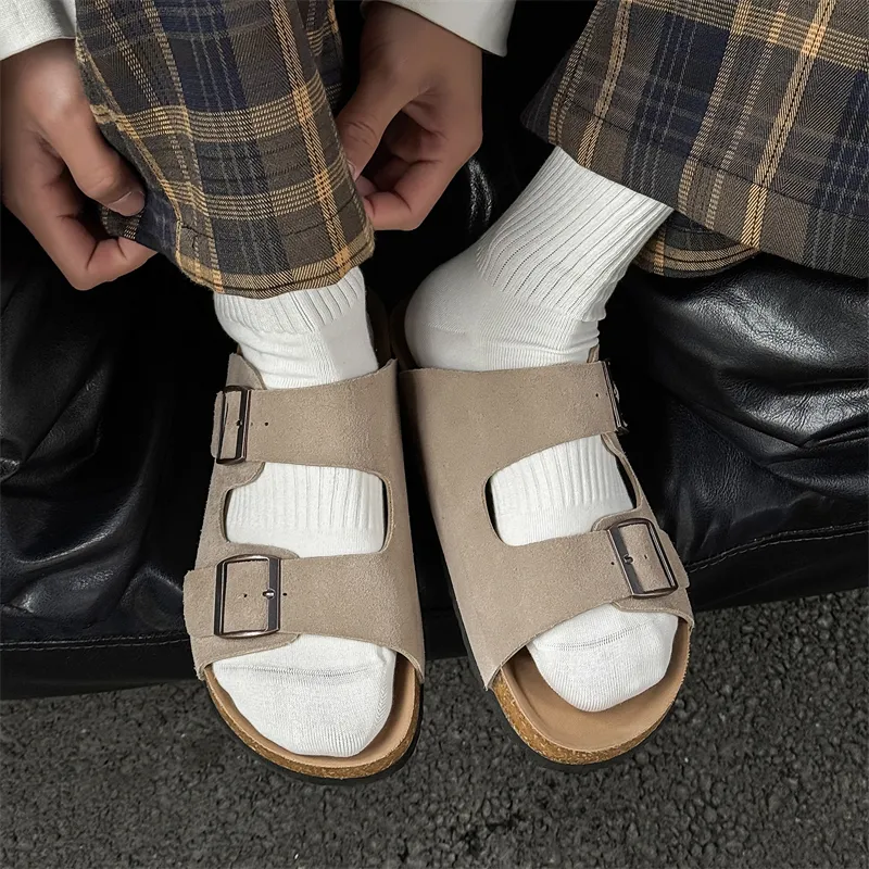 Journey Of Inspiration Cork Sole Abrasion Resistant Slide Slippers Men's-4