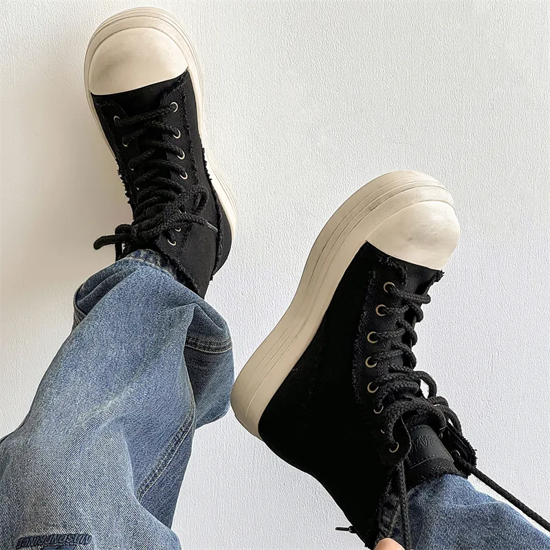 Journey Of Inspiration Wear Resistant Height Increasing Cushioning High Top Canvas Shoes Men's-2