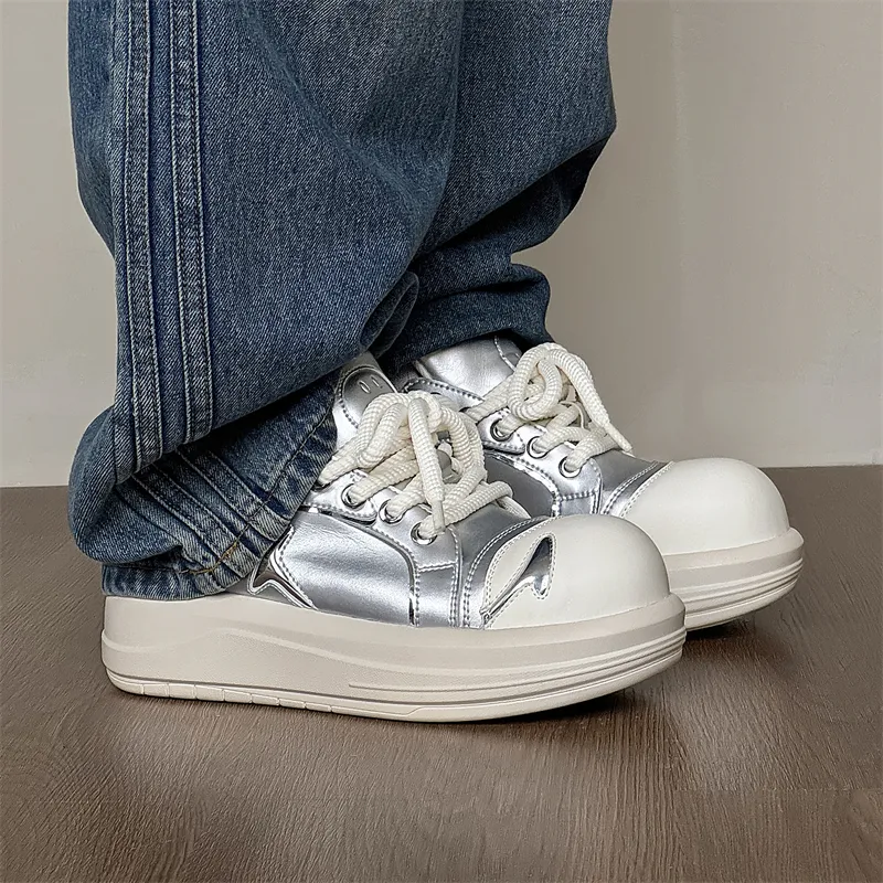 Journey Of Inspiration Abrasion Resistant Breathable Low Top Skateboard Shoes Men's Silver-4