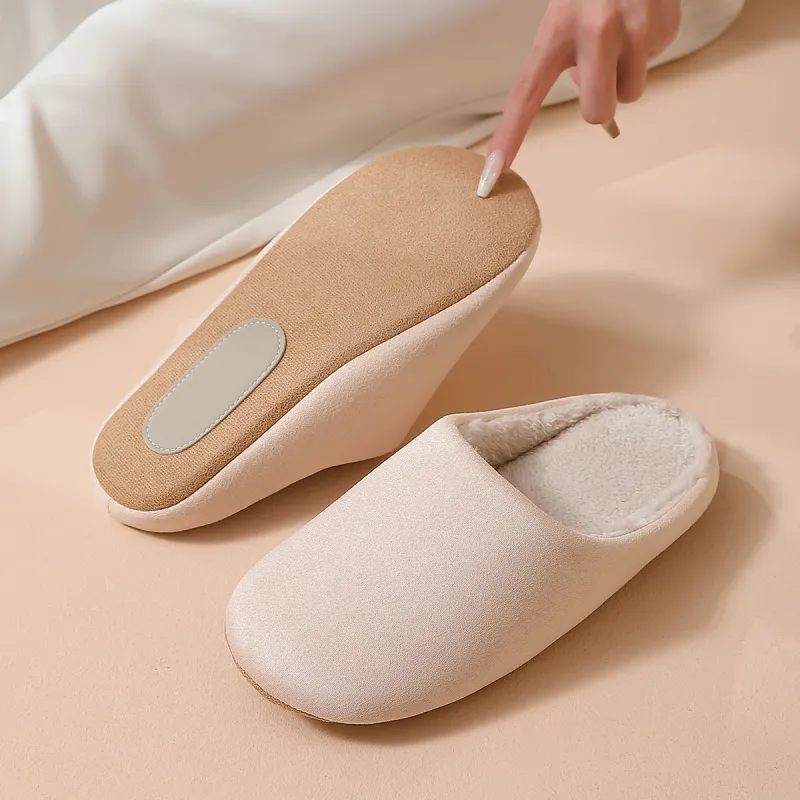 Ganshu Minimalist Style Cotton Slippers-2